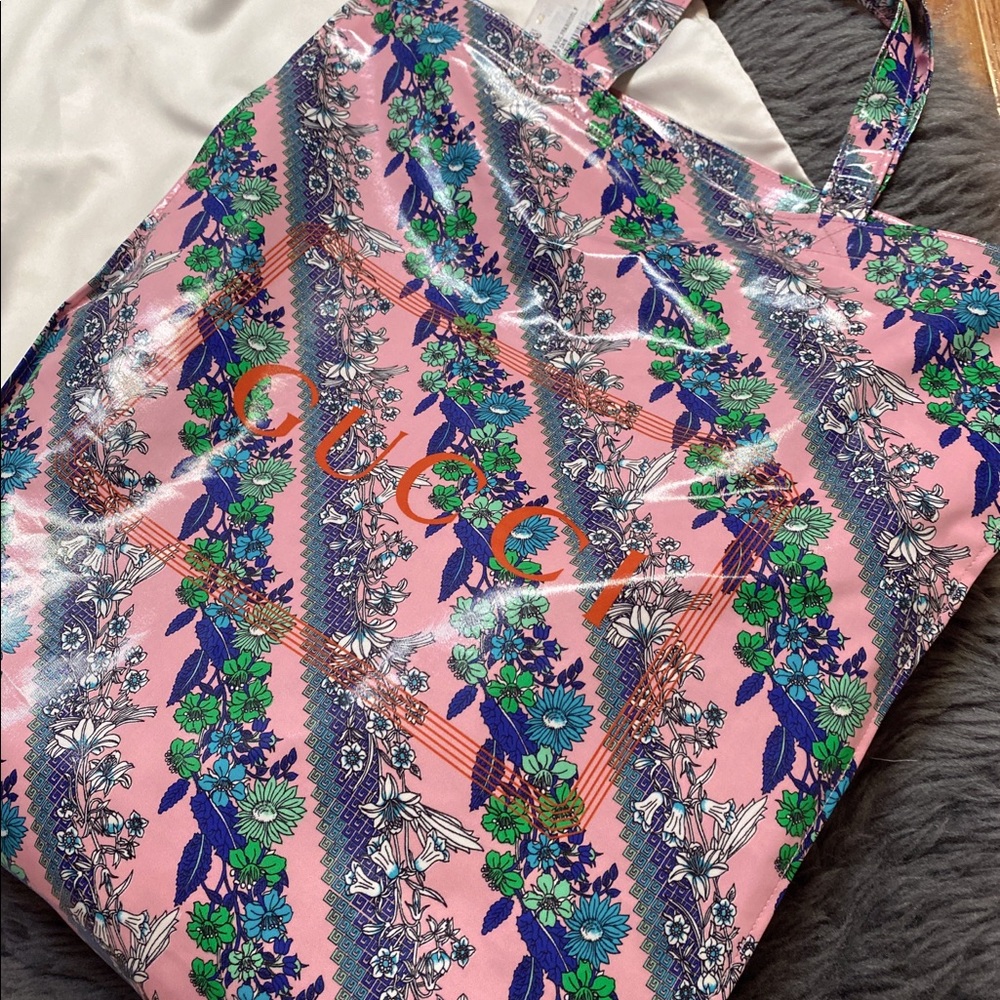 Gucci Shopper Tote Printed Coated Cotton Tall